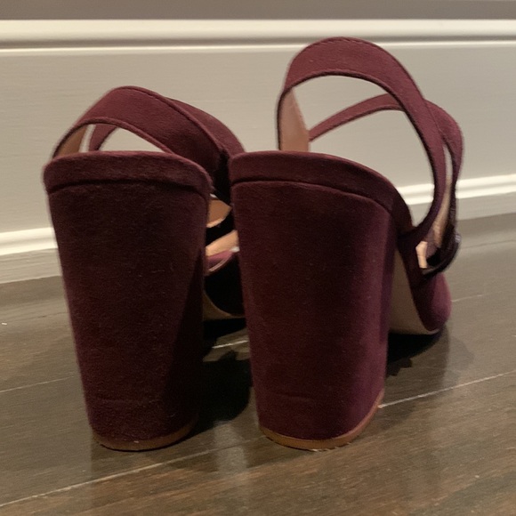 Reiss Suede sandals in burgundy, dark red, maroon, oxblood size 40 - Picture 6 of 8